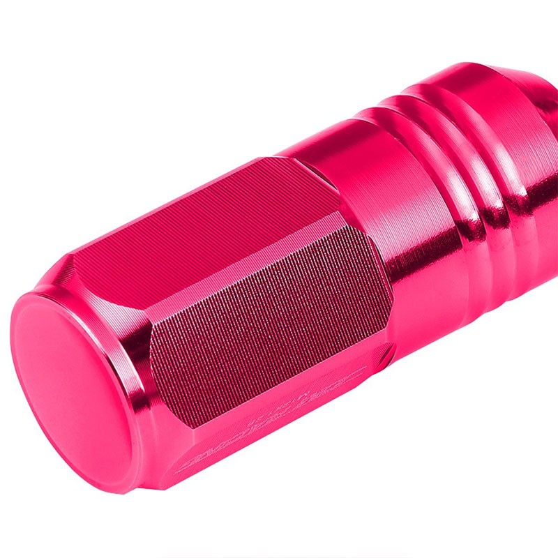 Pink Aluminum M12x1.25 50MM Tall Close End Acorn Tuner 20x Conical Lug Nuts-Accessories-BuildFastCar