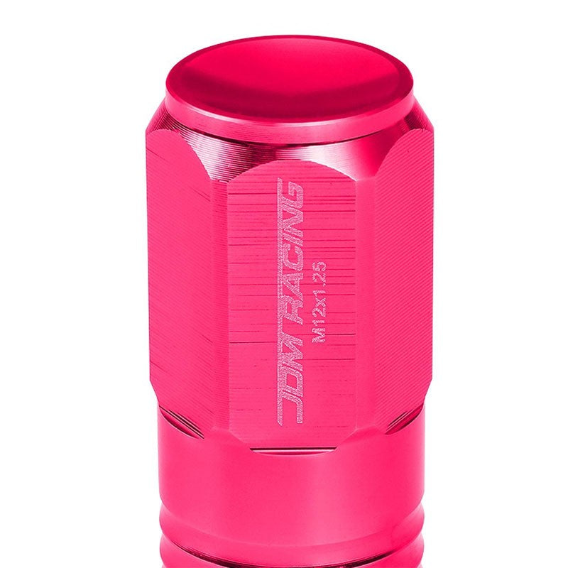 Pink Aluminum M12x1.25 50MM Tall Close End Acorn Tuner 20x Conical Lug Nuts-Accessories-BuildFastCar