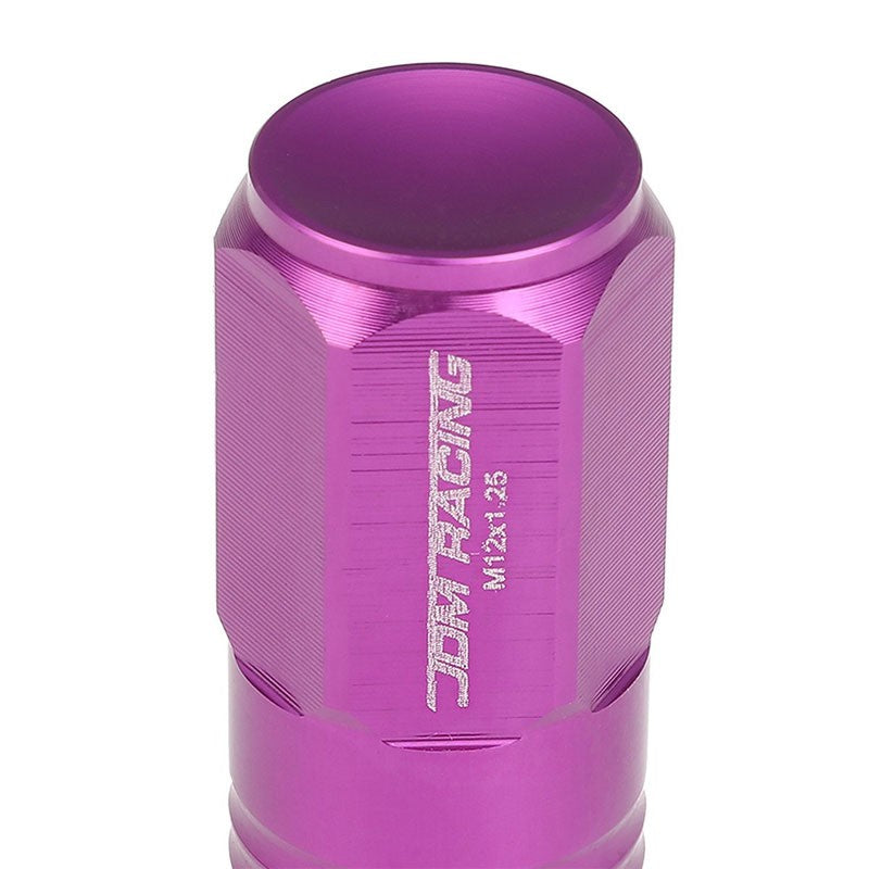 Purple Aluminum M12x1.25 50MM Tall Close End Acorn Tuner 20x Conical Lug Nuts-Accessories-BuildFastCar