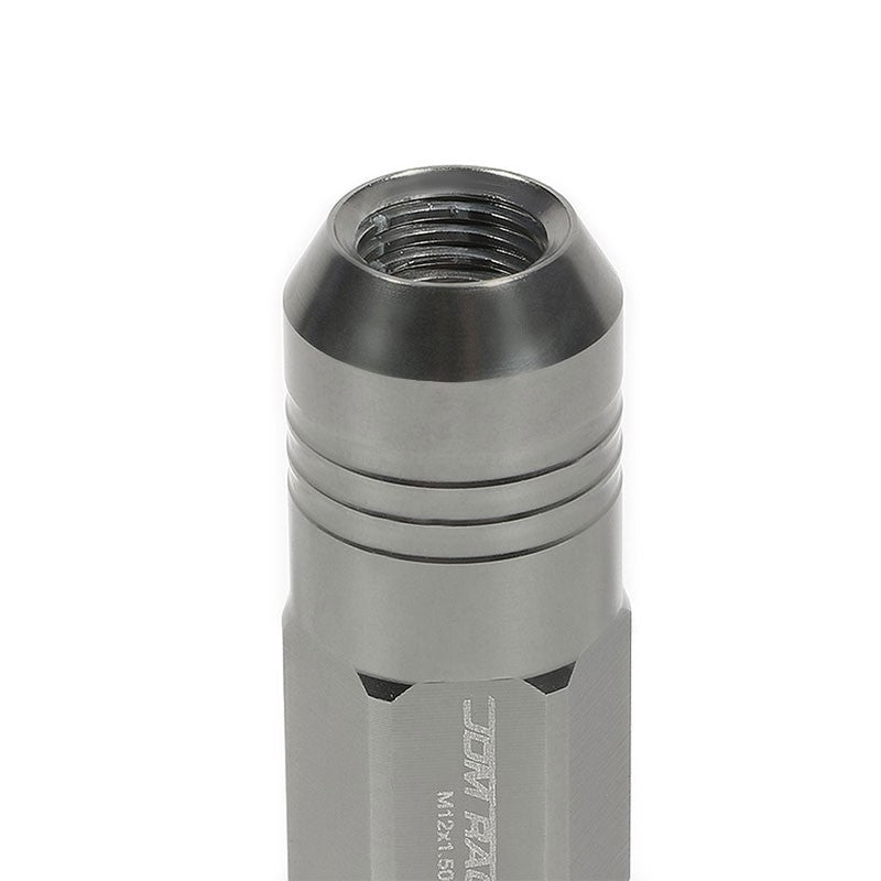 Gunmetal Aluminum M12x1.50 50MM Tall Close End Acorn Tuner 20x Conical Lug Nuts-Accessories-BuildFastCar