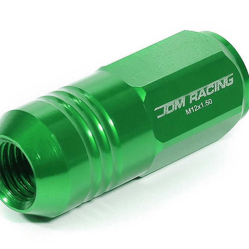 Green Aluminum M12x1.50 50MM Tall Close End Acorn Tuner 20x Conical Lug Nuts-Accessories-BuildFastCar