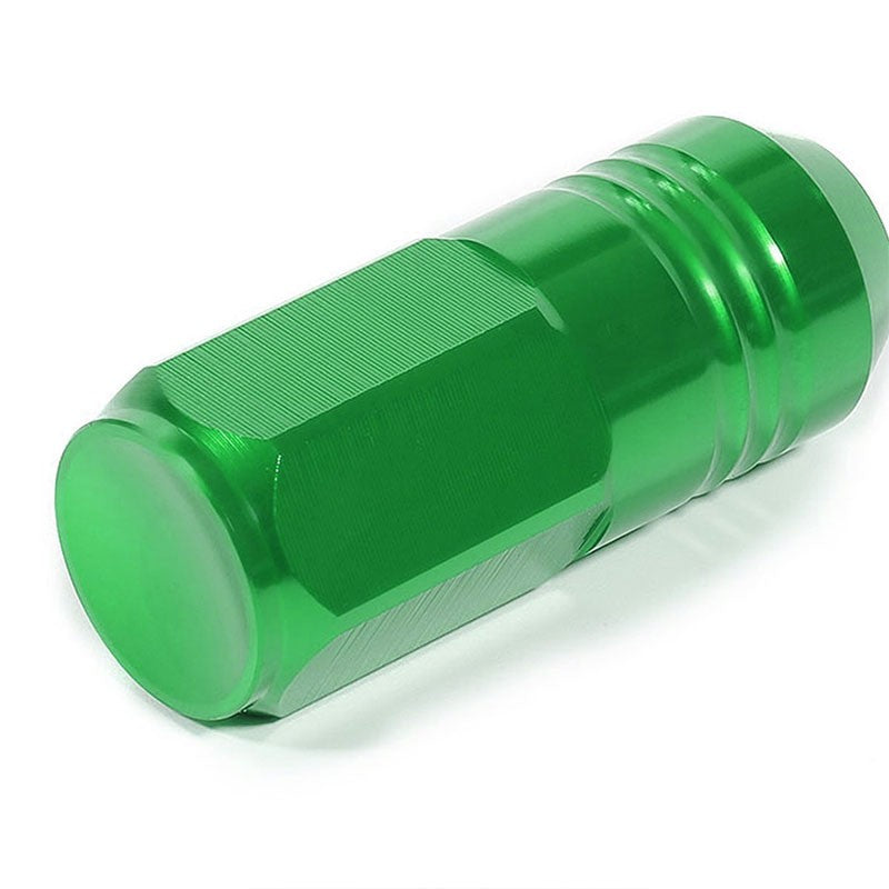 Green Aluminum M12x1.50 50MM Tall Close End Acorn Tuner 20x Conical Lug Nuts-Accessories-BuildFastCar