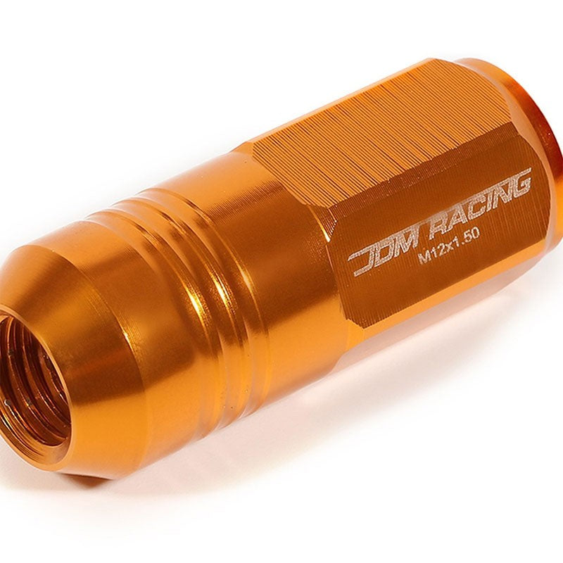 Orange Aluminum M12x1.50 50MM Tall Close End Acorn Tuner 20x Conical Lug Nuts-Accessories-BuildFastCar