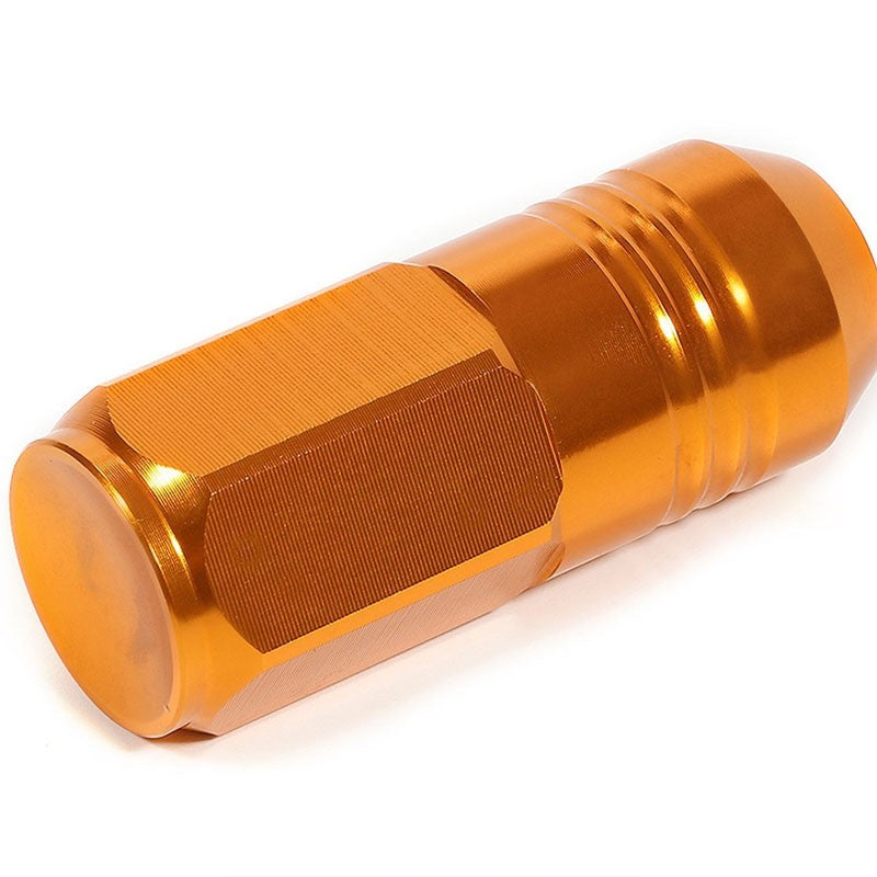 Orange Aluminum M12x1.50 50MM Tall Close End Acorn Tuner 20x Conical Lug Nuts-Accessories-BuildFastCar