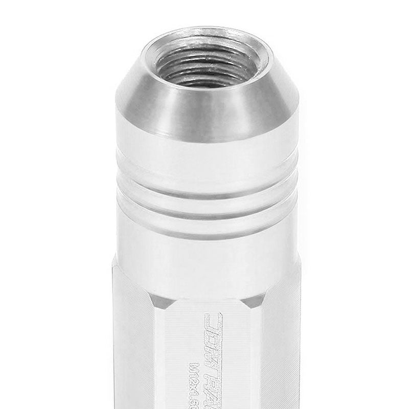 Silver Aluminum M12x1.50 50MM Tall Close End Acorn Tuner 20x Conical Lug Nuts-Accessories-BuildFastCar