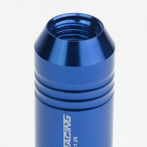 Blue Aluminum M12x1.25 60MM Hexagon Open End Acorn Tuner 20x Conical Lug Nuts-Accessories-BuildFastCar