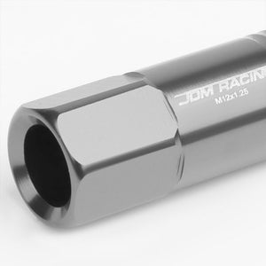 Gunmetal Aluminum M12x1.25 60MM Hexagon Open Acorn Tuner 20x Conical Lug Nuts-Accessories-BuildFastCar