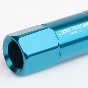 Light Blue Aluminum M12x1.25 60MM Hexagon Open Acorn Tuner 20x Conical Lug Nuts-Accessories-BuildFastCar