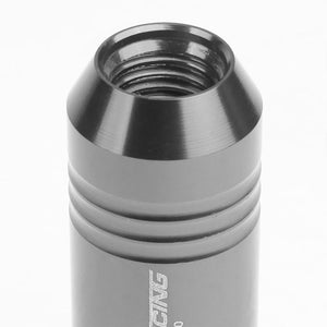 Gunmetal Aluminum M12x1.50 60MM Hexagon Open Acorn Tuner 20x Conical Lug Nuts-Accessories-BuildFastCar