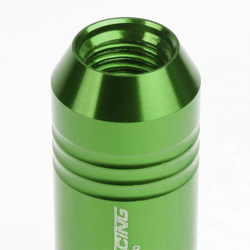 Green Aluminum M12x1.50 60MM Hexagon Open End Acorn Tuner 20x Conical Lug Nuts-Accessories-BuildFastCar