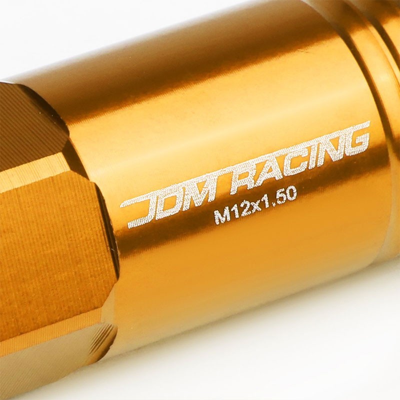 Orange Aluminum M12x1.50 60MM Hexagon Open End Acorn Tuner 20x Conical Lug Nuts-Accessories-BuildFastCar