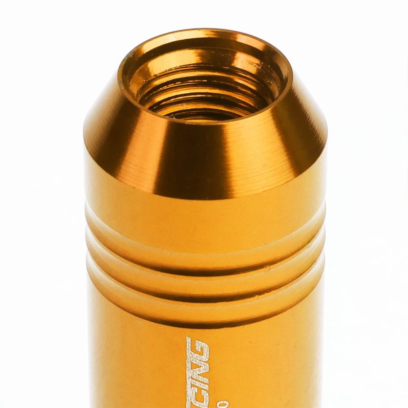 Orange Aluminum M12x1.50 60MM Hexagon Open End Acorn Tuner 20x Conical Lug Nuts-Accessories-BuildFastCar