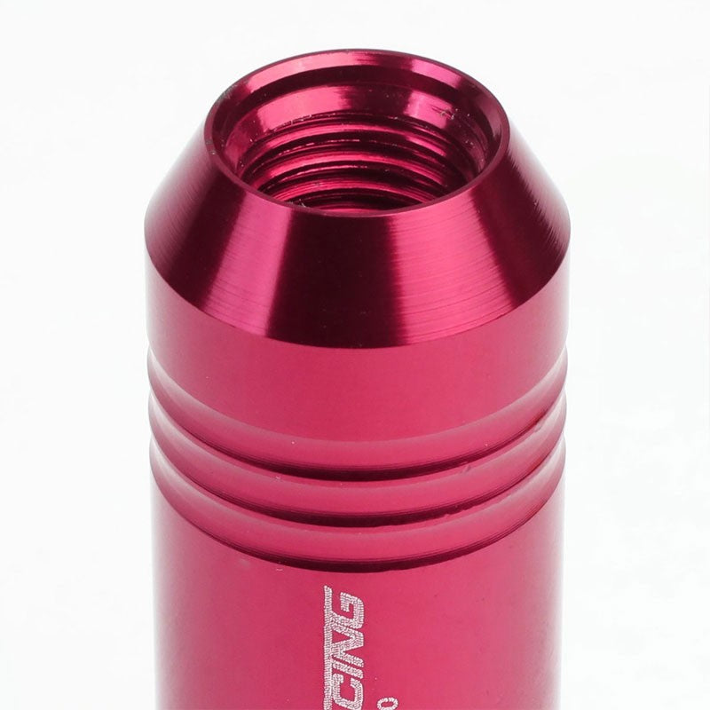 Pink Aluminum M12x1.50 60MM Hexagon Open End Acorn Tuner 20x Conical Lug Nuts-Accessories-BuildFastCar