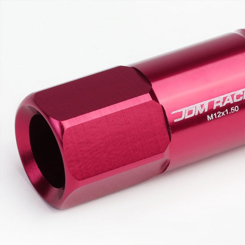 Pink Aluminum M12x1.50 60MM Hexagon Open End Acorn Tuner 20x Conical Lug Nuts-Accessories-BuildFastCar