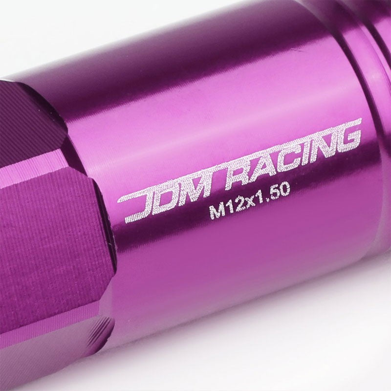 Purple Aluminum M12x1.50 60MM Hexagon Open End Acorn Tuner 20x Conical Lug Nuts-Accessories-BuildFastCar