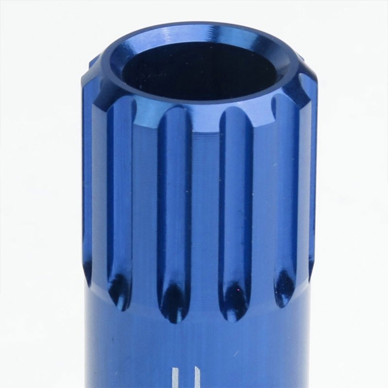 Blue Aluminum M12x1.25 Conical Open End Acorn Tuner 16x Lug Nuts+4 Lock Nuts-Accessories-BuildFastCar