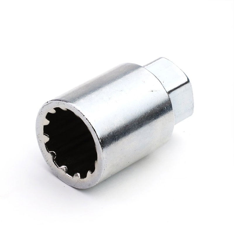Silver Aluminum M12x1.25 Conical Open End Acorn Tuner 16x Lug Nuts+4 Lock Nuts-Accessories-BuildFastCar