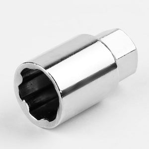 Black Aluminum M12x1.25 50MM Tall Open End Spline Acorn 20x Conical Lug Nuts-Accessories-BuildFastCar