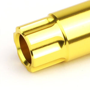 Gold Aluminum M12x1.25 50MM Tall Open End Spline Acorn 20x Conical Lug Nuts-Accessories-BuildFastCar