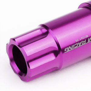 Purple Aluminum M12x1.25 50MM Tall Open End Spline Acorn 20x Conical Lug Nuts-Accessories-BuildFastCar