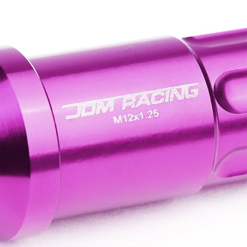 Purple Aluminum M12x1.25 50MM Tall Open End Spline Acorn 20x Conical Lug Nuts-Accessories-BuildFastCar