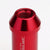 Red Aluminum M12x1.25 50MM Tall Open End Spline Acorn 20x Conical Wheel Lug Nuts-Accessories-BuildFastCar