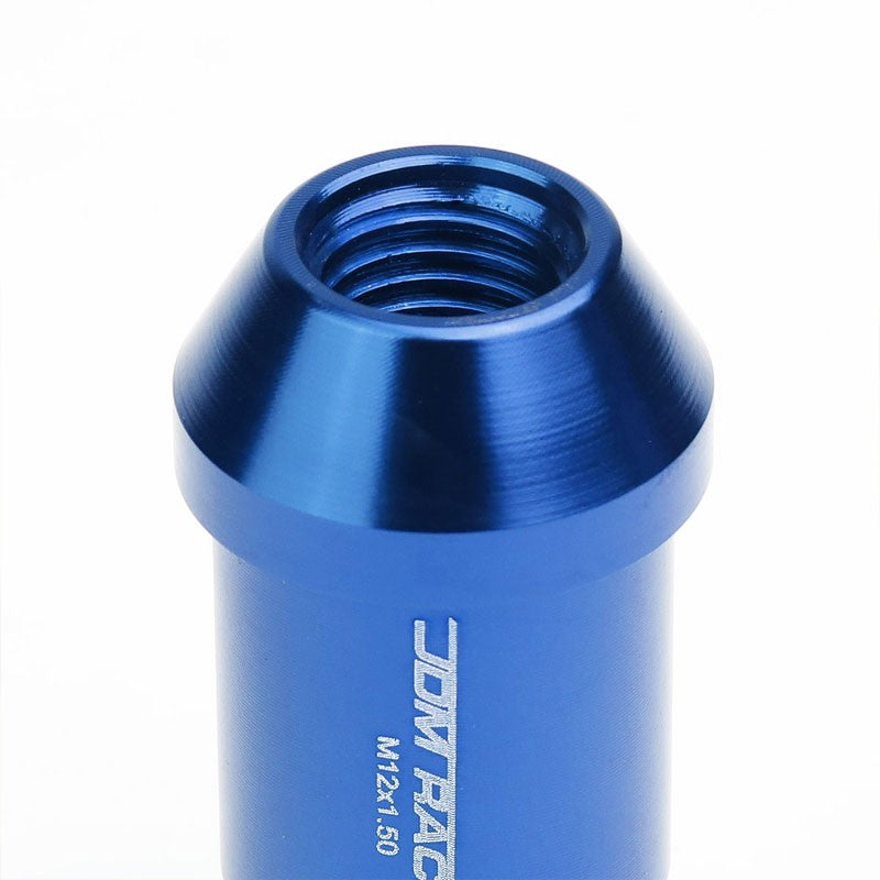 Blue Aluminum M12x1.50 50MM Tall Open End Spline Acorn 20x Conical Lug Nuts-Accessories-BuildFastCar