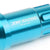 Light Blue Aluminum M12x1.50 50MM Tall Open Spline Acorn 20x Conical Lug Nuts-Accessories-BuildFastCar