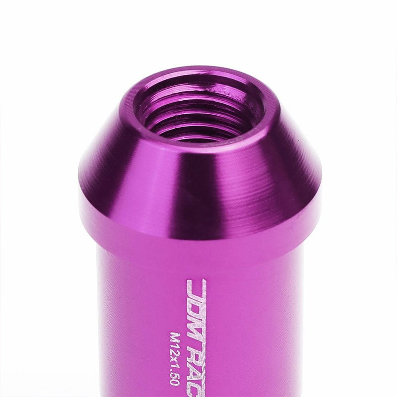 Purple Aluminum M12x1.50 50MM Tall Open End Spline Acorn 20x Conical Lug Nuts-Accessories-BuildFastCar