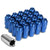 Blue Aluminum M12x1.25 Open Rim End Spline Acorn Tuner 20x Conical Lug Nuts-Accessories-BuildFastCar