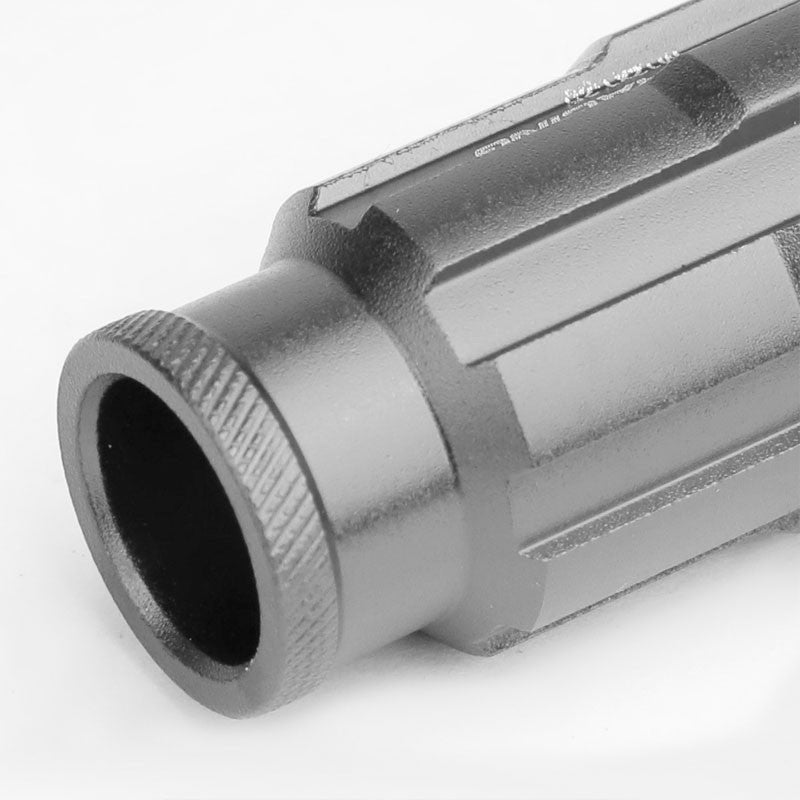 Gunmetal Aluminum M12x1.25 Open Rim End Spline Acorn Tuner 20x Conical Lug Nuts-Accessories-BuildFastCar