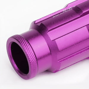 Purple Aluminum M12x1.50 Open Rim End Spline Acorn Tuner 20x Conical Lug Nuts-Accessories-BuildFastCar