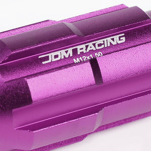 Purple Aluminum M12x1.50 Open Rim End Spline Acorn Tuner 20x Conical Lug Nuts-Accessories-BuildFastCar