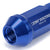 Blue Aluminum M12x1.25 25MM OD Open Knurl Top Acorn Tuner 20x Conical Lug Nuts-Accessories-BuildFastCar