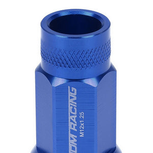Blue Aluminum M12x1.25 25MM OD Open Knurl Top Acorn Tuner 20x Conical Lug Nuts-Accessories-BuildFastCar
