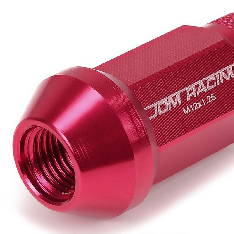 Pink Aluminum M12x1.25 25MM OD Open Knurl Top Acorn Tuner 20x Conical Lug Nuts-Accessories-BuildFastCar