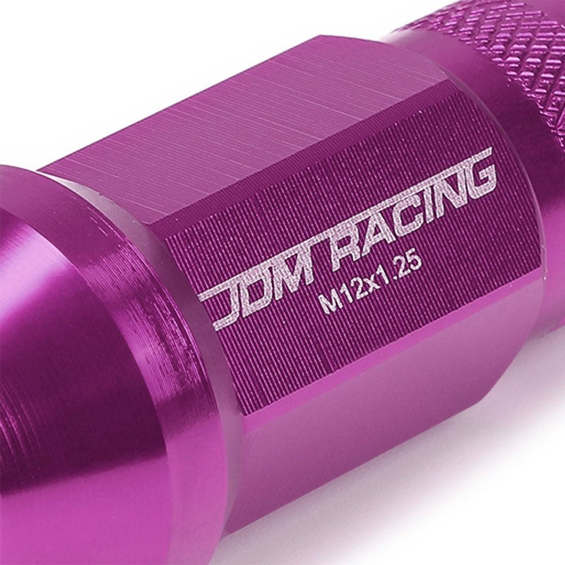 Purple Aluminum M12x1.25 25MM OD Open Knurl Top Acorn Tuner 20x Conical Lug Nuts-Accessories-BuildFastCar