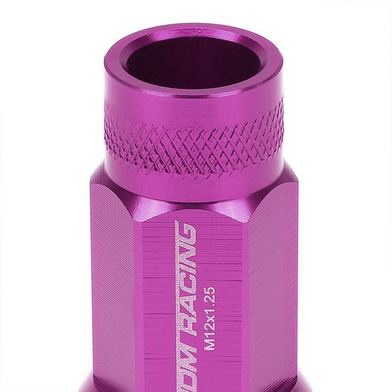 Purple Aluminum M12x1.25 25MM OD Open Knurl Top Acorn Tuner 20x Conical Lug Nuts-Accessories-BuildFastCar