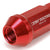 Red Aluminum M12x1.25 25MM OD Open Knurl Top Acorn Tuner 20x Conical Lug Nuts-Accessories-BuildFastCar