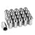 Silver Aluminum M12x1.25 25MM OD Open Knurl Top Acorn Tuner 20x Conical Lug Nuts-Accessories-BuildFastCar