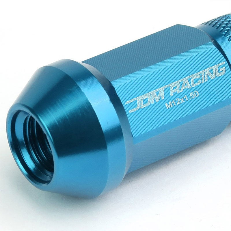 Light Blue Aluminum M12x1.50 25MM OD Open Knurl Acorn Tuner 20x Conical Lug Nuts-Accessories-BuildFastCar