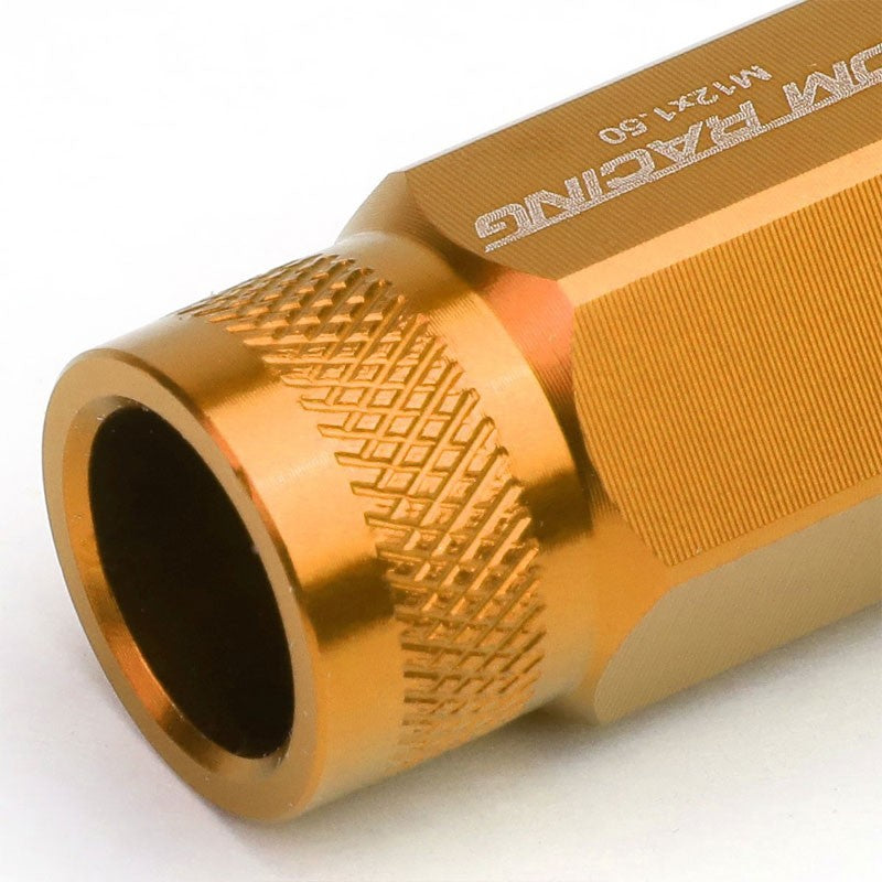 Orange Aluminum M12x1.50 25MM OD Open Knurl Top Acorn Tuner 20x Conical Lug Nuts-Accessories-BuildFastCar