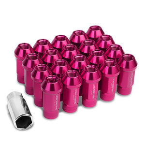Pink Aluminum M12x1.50 25MM OD Open Knurl Top Acorn Tuner 20x Conical Lug Nuts-Accessories-BuildFastCar