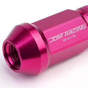 Pink Aluminum M12x1.50 25MM OD Open Knurl Top Acorn Tuner 20x Conical Lug Nuts-Accessories-BuildFastCar