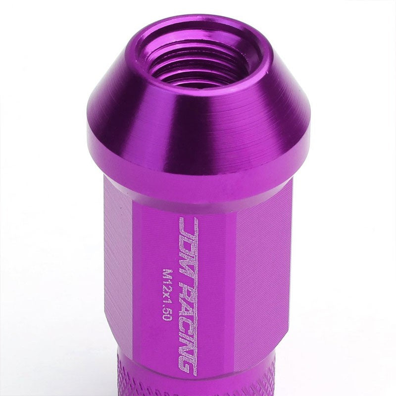 Purple Aluminum M12x1.50 25MM OD Open Knurl Top Acorn Tuner 20x Conical Lug Nuts-Accessories-BuildFastCar