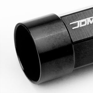 Black M12x1.25 23MM OD Open/Close Dual Thread Acorn Tuner 20x Conical Lug Nuts-Accessories-BuildFastCar