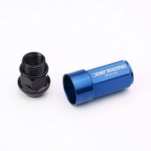 Blue M12x1.25 23MM OD Open/Close Dual Thread Acorn Tuner 20x Conical Lug Nuts-Accessories-BuildFastCar