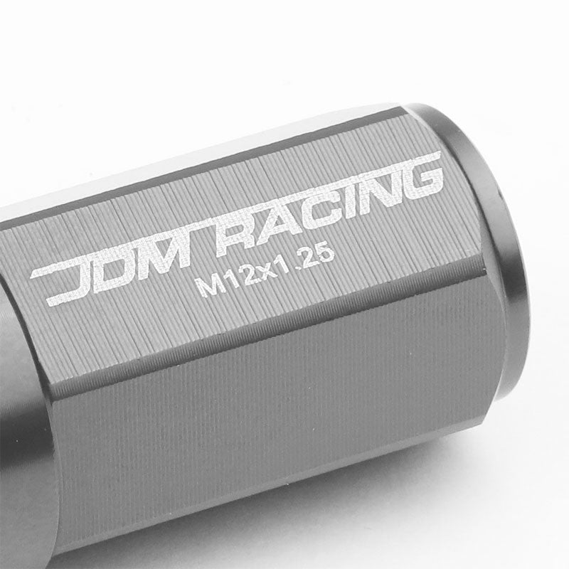 Gunmetal M12x1.25 23MM Open/Close Dual Thread Acorn Tuner 20x Conical Lug Nuts-Accessories-BuildFastCar