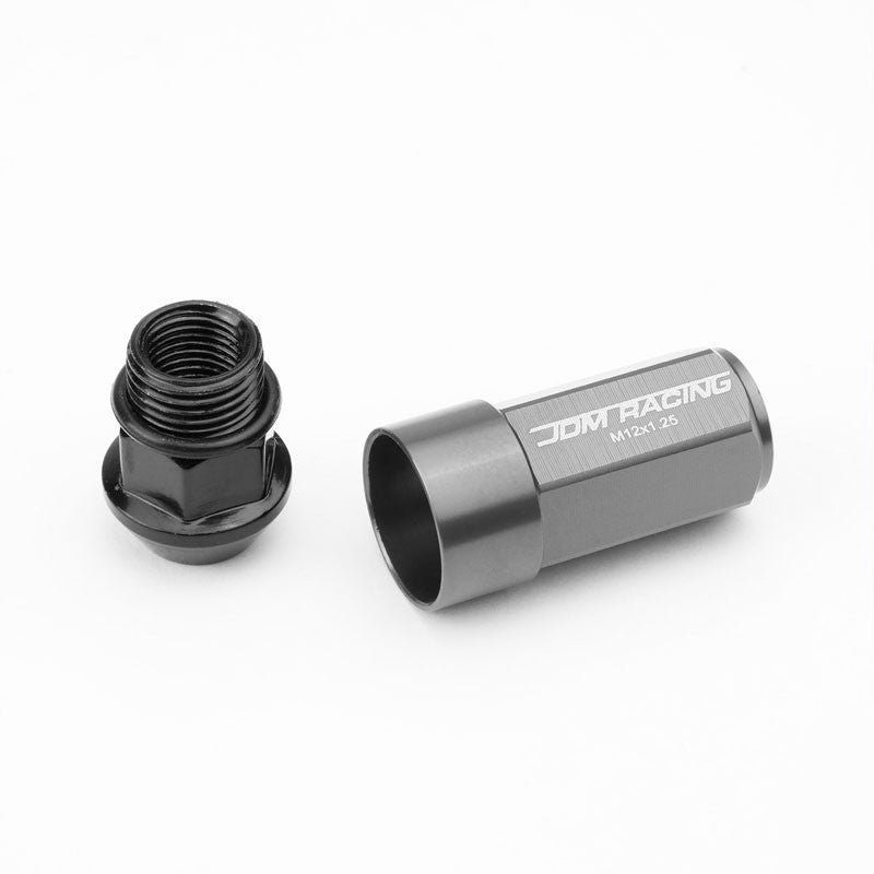 Gunmetal M12x1.25 23MM Open/Close Dual Thread Acorn Tuner 20x Conical Lug Nuts-Accessories-BuildFastCar