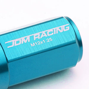 Light Blue M12x1.25 23MM Open/Close Dual Thread Acorn Tuner 20x Conical Lug Nuts-Accessories-BuildFastCar